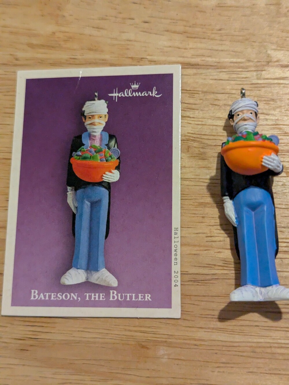 2004 Hallmark Bateson the Butler Ornament - Blue, Black, Orange, Purple In Box